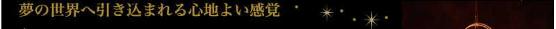 夢の世界へ引き込まれる心地よい感覚