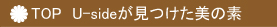 TOP　Usideが見つけた美の素