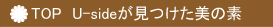 TOP　Usideが見つけた美の素