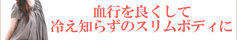 血行を良くして冷え知らずのスリムボディに