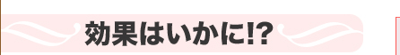 効果はいかに!?
